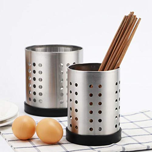 Cabilock Kitchen Cutlery and Utensils Caddy Stainless Steel Chopsticks Holder Drying Rack Basket Tableware Drainer for Home Kitchen Restaurant