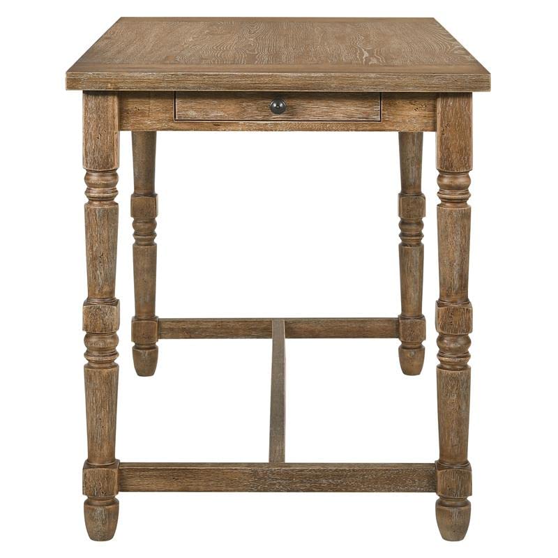 Acme Furniture Farsiris Counter Height Table, Weathered Oak Finish