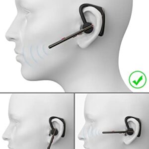 New bee Bluetooth Headset V5.2 Wireless Bluetooth Earpiece 24Hrs Talktime CVC8.0 Dual Mic Noise Cancelling for iPhone/Android/Driver/Business/Office