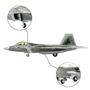 HANGHANG 1/100 Scale F-22 Raptor Attack Plane Diecast Airplane Model Military Plane for Commemorate Collection or Gift(Wheels Iinstalled)