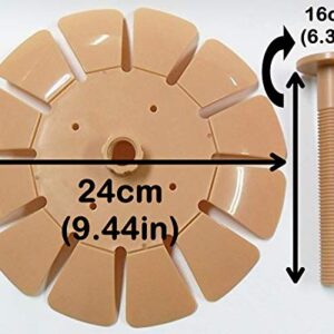 NURUMI - Premium Press Plate - Principle of Fermentation Weight Useful for a large amout of Pickles, Fermentation and Mature Foods in Crock Jar Container Mouth(over 14cm, 5.5in) (Round Apricot)