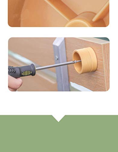 Miwaimao Headboard stoppers for Adjustable Bed - headboard stabilizer stoppers Bed Wall,Adjustable Threaded Bed Frame Anti-Shake Tool for Bed,Easy Install (Color:Wood Color,Size:2 × Small)
