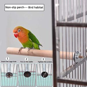 Hamiledyi Parakeet Nest Box Bird Nesting House Parrot Wood Breeding Bird Stand Perch Aviary Cage Box for Lovebirds Cockatiel Budgie Finch Conure Parrotlets Hummingbird