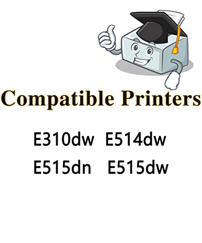 MM MUCH & MORE Compatible Toner Cartridge & Drum Unit Replacement for Dell 593-BBKD and 593-BBKE use for E310dw E515dn E515dw E514dw Printers (3 Pack, 2 Toner + 1 Drum)