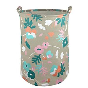 Folding laundry basket,home decor,Large Storage Bins,Storage basket，Bedroom storage，Waterproof Storage box Nursery family laundry hamper/basket (flower)