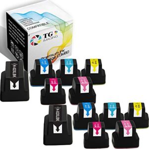 tg imaging (12-pack, 2x6colors) compatible hp 02 ink cartridge replacement for hp02 for hp photosmart 3108 3110 3210 3210-xi 3310 8230 8250 c5100 c5140 c5150 c5180 c5183 c6100 c6150 inkjet printer