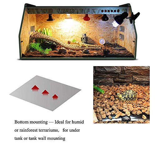 KABASI 2PCS Reptile Heating Mat, 7W 11 x 5.9in Waterproof Reptile Heat Pad Under Tank Terrarium with Temperature Control, Safety Adjustable Reptile Heat Mat for Turtle, Tortoise, Snakes, Lizard, Gecko