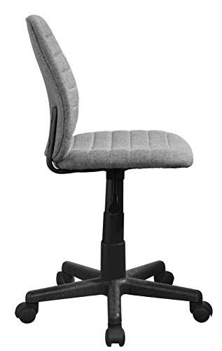 Urban Shop Padded Fabric High Back Rolling Home Office Chair, Grey