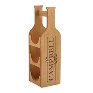 let's make memories personalized decorative wood wine bottle display - wine country decor - for wine lovers - customize with family name