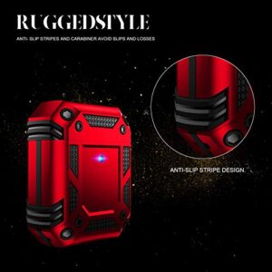 ZADORN Airpod Case,Military Grade Protective Cases for Airpods 1st/2nd with Hard PC and Soft TPU Cover,15ft. Drop Tested Shockproof Airpod Case with Keychain Compatible with Wireless Charging Red