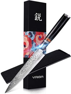utility chef knife 6 inch chef knife japanese damascus utility kitchen knife japanese paring knife damascus steel high carbon 67-layer ultra sharp kitchen meat cutting gyuto chef knife [gift box]