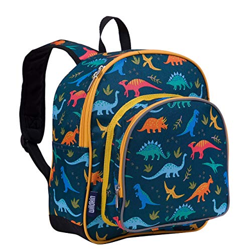 Wildkin 12 Inch Kids Backpack Bundle with Nap Mat Cover (Jurassic Dinosaurs)