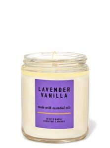 bath and body works lavender vanilla (7oz/ 198 g) 2 pack single wick candle
