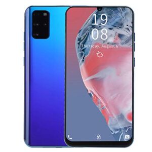 unlock smart phone, 7.2in for waterdrop screen dual cards dual standby smartphone 1+16gb quadcore moblie phone 2mp 5mp autofocus double cameras(blue)