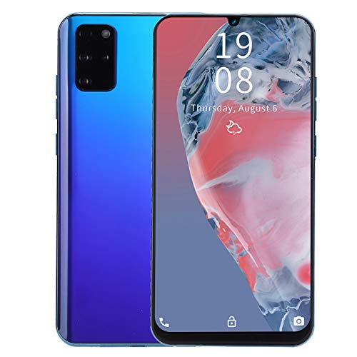 Unlock Smart Phone, 7.2in for Waterdrop Screen Dual Cards Dual Standby Smartphone 1+16GB QuadCore Moblie Phone 2MP 5MP Autofocus Double Cameras(Blue)