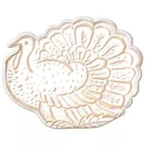 amscan turkey shaped melamine serving platter - 19.25" x 14.75" | beige | 1 pc.