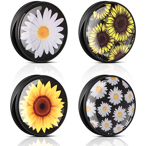 Konohan 4 Pieces Flower Expanding Stand Holder Daisy and Sunflowers Finger Stand Holders Foldable Expanding Stand Holder Phone Grip Socket Holder for Most Phone Cases and Tablets