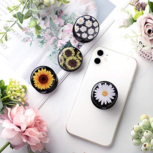 Konohan 4 Pieces Flower Expanding Stand Holder Daisy and Sunflowers Finger Stand Holders Foldable Expanding Stand Holder Phone Grip Socket Holder for Most Phone Cases and Tablets
