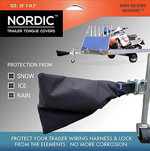 Trailer Tongue Cover - 28" x 14" - Protection from Ice, Snow, Rain - Trailer Lock Cover