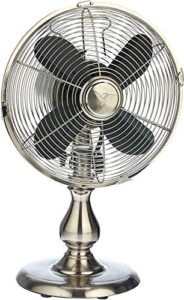 deco breeze oscillating desktop fan - whisper quiet cooling table fan, 10” indoor desktop fan for your bedroom, office, shop, house (silver_table)