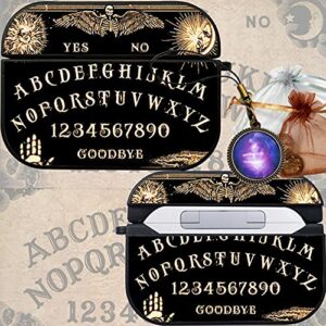 yuhua ouija board game planchette ghost spirit hunt bizarre talking board protective case cover for airpods pro (airpods pro, black)
