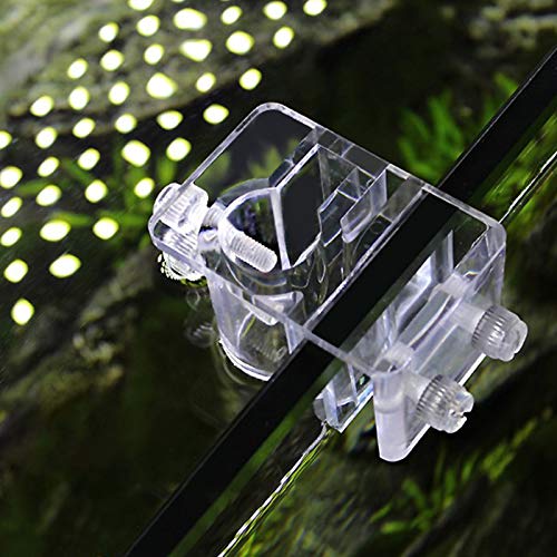 Quluxe 2 Pcs Acrylic Aquarium Soft Tube Fixture Holder for Holding Doing Pump Soft Hose