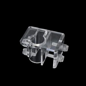 Quluxe 2 Pcs Acrylic Aquarium Soft Tube Fixture Holder for Holding Doing Pump Soft Hose