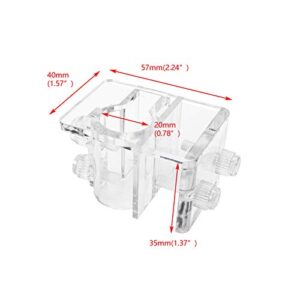 Quluxe 2 Pcs Acrylic Aquarium Soft Tube Fixture Holder for Holding Doing Pump Soft Hose