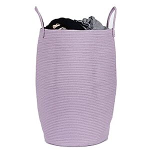 hampers for laundry hamper basket purple blanket clothes woven cotton rope blankets living room large tall with handles modern cloth dorm dirty big throw basket with fabric toy cloths round