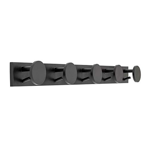 Bloomingville Rubberwood 10 Hooks, Black Wall Décor (AH1672)