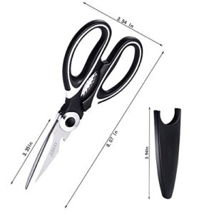 JUBAAY Kitchen scissors Upgraded version with blade cover, used to cut chicken, poultry, fish, Quality stainless steel Can cut bones easily Make your meal preparation easier…