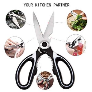 JUBAAY Kitchen scissors Upgraded version with blade cover, used to cut chicken, poultry, fish, Quality stainless steel Can cut bones easily Make your meal preparation easier…