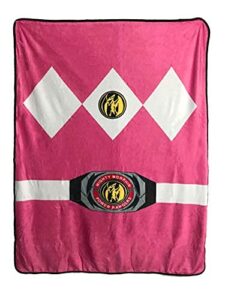 power rangers pink ranger fleece soft throw blanket