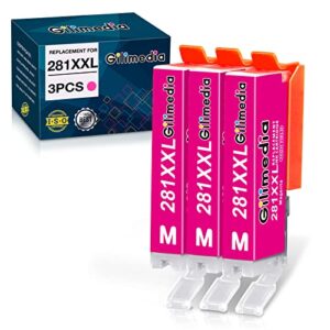 gilimedia compatible 281xxl magenta ink cartridges replacement for canon 280 281 magenta pixma tr8620 tr8620a tr8520 ts9120 ts8220 tr7520 ts6320 ts6120 ts6220 ts8120 ts8320 printer