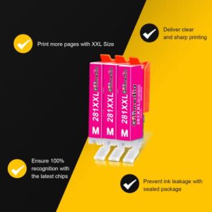 GILIMEDIA Compatible 281XXL Magenta Ink Cartridges Replacement for Canon 280 281 Magenta PIXMA TR8620 TR8620a TR8520 TS9120 TS8220 TR7520 TS6320 TS6120 TS6220 TS8120 TS8320 Printer