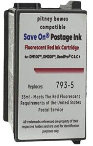 save on postage ink compatible pb 793-5 postage meter ink - compatible with sendpro c, & sendpro+ and dm series mailing system (35 ml)
