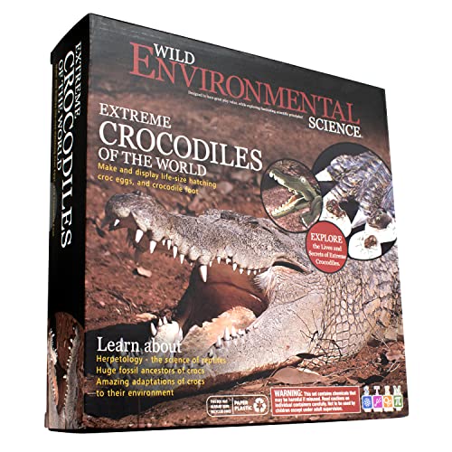 WILD ENVIRONMENTAL SCIENCE Extreme Crocodiles of the World - For Ages 6+ - Create and Customize Models and Dioramas - Study the Most Extreme Animals