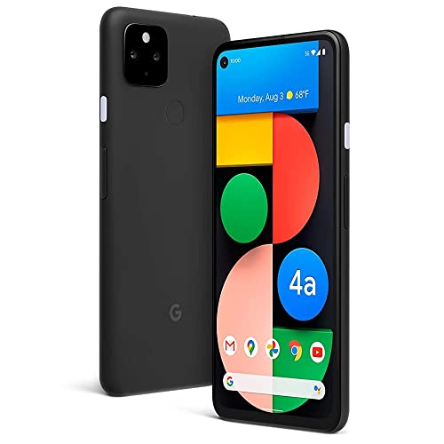 Google Pixel 4a with 5G, 6.2", 128GB, 6GB RAM, Unlocked Cellular - Just Black (Renewed)