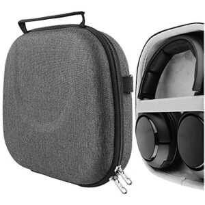 geekria shield headphones case compatible with arctis nova pro wireless x, arctis nova pro wireless, arctis nova 1p case, replacement hard shell travel carrying bag with cable storage (dark grey)