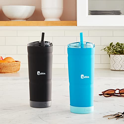 Bubba Envy S Vacuum-Insulated Stainless Steel Tumbler with Lid, Straw, and Removable Bumper, 24oz Reusable Iced Coffee or Water Cup, BPA-Free Travel Tumbler, 2-Pack Tutti Fruity & Licorice