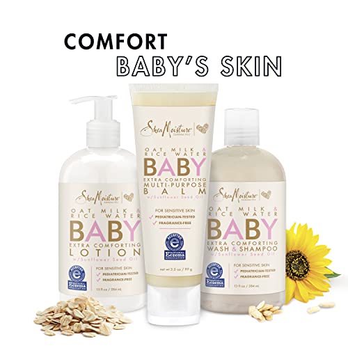 SheaMoisture Baby Gift Set Gift Sets Perfect For New Moms Oat Milk & Rice Water Hypoallergenic