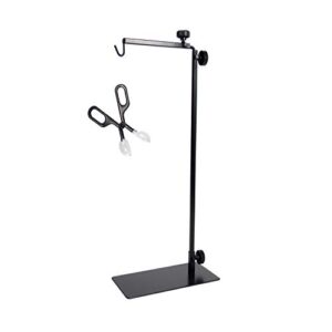 s7 360 adjustable reptile lamp stand - heavy duty metal support holder bracket used for amphibians and reptiles - complete with reptile feeding and cleaning tool