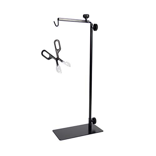 S7 360 Adjustable Reptile Lamp Stand - Heavy Duty Metal Support Holder Bracket Used for Amphibians and Reptiles - Complete with Reptile Feeding and Cleaning Tool