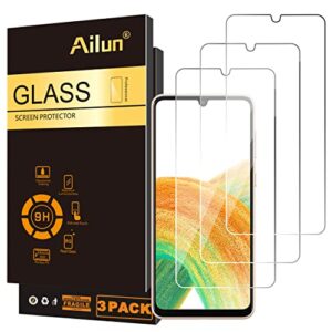ailun screen protector for galaxy a14 5g/a13 5g/a12 4g 5g/a12 nacho/a32 5g/a42/a02/a02s/a03/a03s/a03core/m12 3pack tempered glass japanese glass ultra clear anti-scratch case friendly