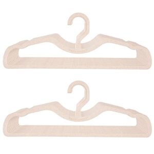 higher hangers biohangers, sustainable flaxseed space saving clothes hangers, premium closet organizers for college dorms, rvs, & more, reduces wrinkles & clutter, standard 17", 40 pack