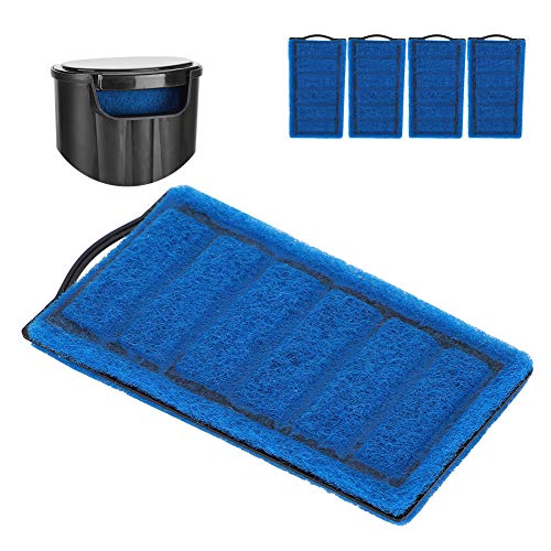 Naroote Fish Tank Filters, 4PCS Blue Carbon Filter Element Fish Tank Filter Cartridges, Carbon Cartridges, Turtle Tank Filter for Aquarium