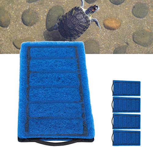 Naroote Fish Tank Filters, 4PCS Blue Carbon Filter Element Fish Tank Filter Cartridges, Carbon Cartridges, Turtle Tank Filter for Aquarium