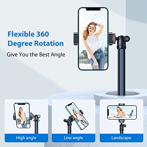 [𝗕𝗲𝘀𝘁 𝗤𝘂𝗮𝗹𝗶𝘁𝘆] 67" Phone Tripod, 𝗦𝘁𝘂𝗿𝗱𝘆 & 𝗣𝗼𝗿𝘁𝗮𝗯𝗹𝗲 iPhone Tripod Stand with Remote, Selfie Stick Tripod for Cell Phone Tripod for iPhone 14 Pro Max Plus 13 Samsung All Phones