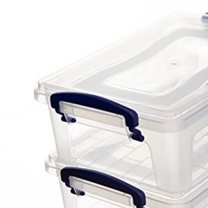 Superio 22 Qt Clear Plastic Storage Bins with Lids and Latches, Organizing Containers, Stackable Plastic Tote for Household, Garage, School, and Office, 2 Pack