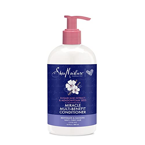 SheaMoisture Silicone Free Conditioner for Dry Hair, Sugarcane and Meadowfoam, Sulfate Free Conditioner, 13 Oz